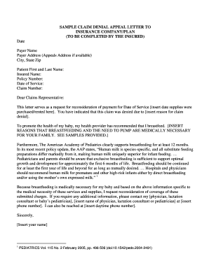 Sample Letter Of Appeal For Reconsideration Form Fill Out And Sign